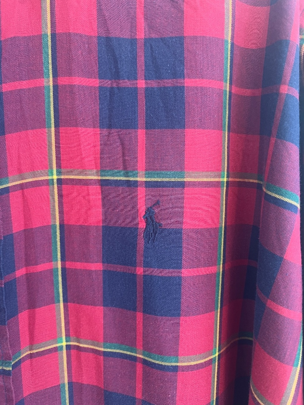 Ralph Lauren Blake Red Plaid Button Down Shirt 100% Cotton XL - Picture 3 of 6